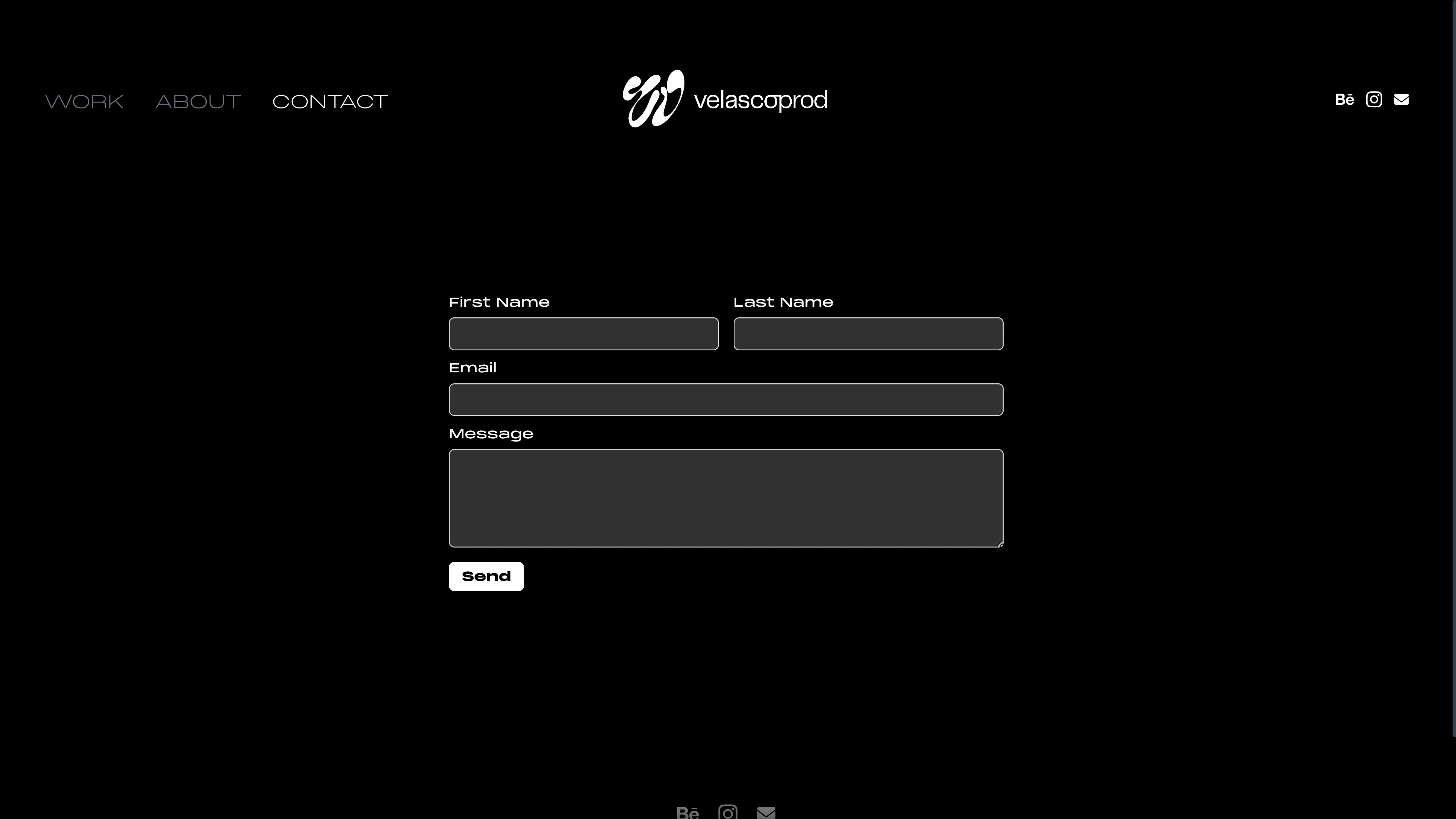 Velascoprod website screenshot